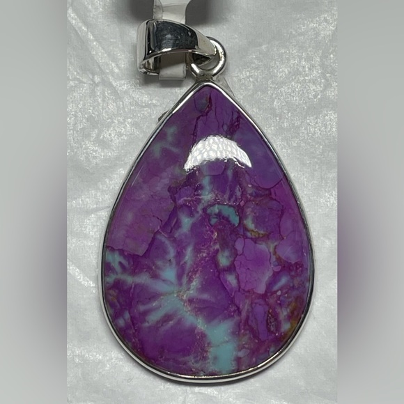 Purple copper turquoise pendant